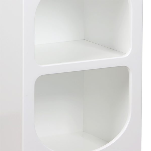 260 000025 4 7 Nightstand Shelf Emersi pakoworld MDF in white color 40x32x70cmIndoor furniture > Bedside tables