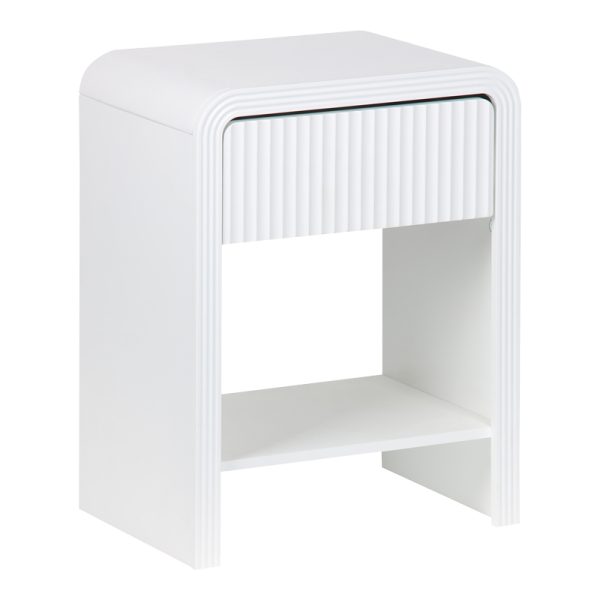 260 000026 16 Nightstand Zeplen pakoworld MDF in white color 40x30x53cmIndoor furniture > Bedside tables