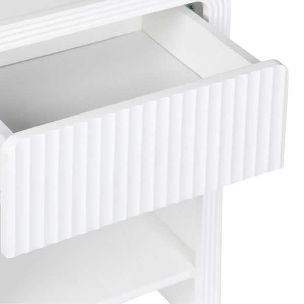 260 000026 4 13 Nightstand Zeplen pakoworld MDF in white color 40x30x53cmIndoor furniture > Bedside tables