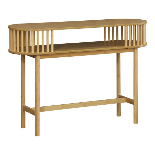 260 000027 12 Console Nodial pakoworld MDF/Bamboo in natural color 120x39x85cmIndoor furniture > Drawers-consoles