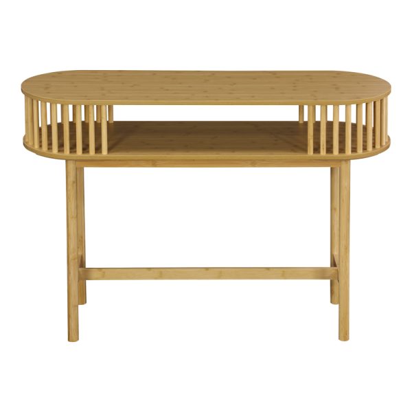 260 000027 3 9 Console Nodial pakoworld MDF/Bamboo in natural color 120x39x85cmIndoor furniture > Drawers-consoles