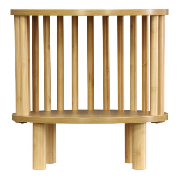 260 000028 2 10 Bedside table Nodial pakoworld MDF/Bamboo in natural color D40x40cmIndoor furniture > Bedside tables