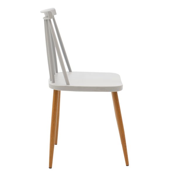 262 000015 2 6 Chair Aurora pakoworld PP grey-natural leg 43x48x79cmIndoor furniture > Chairs