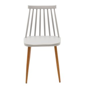 262 000015 3 6 Chair Aurora pakoworld PP grey-natural leg 43x48x79cmIndoor furniture > Chairs