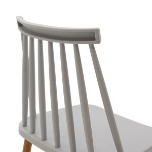 262 000015 4 6 Chair Aurora pakoworld PP grey-natural leg 43x48x79cmIndoor furniture > Chairs