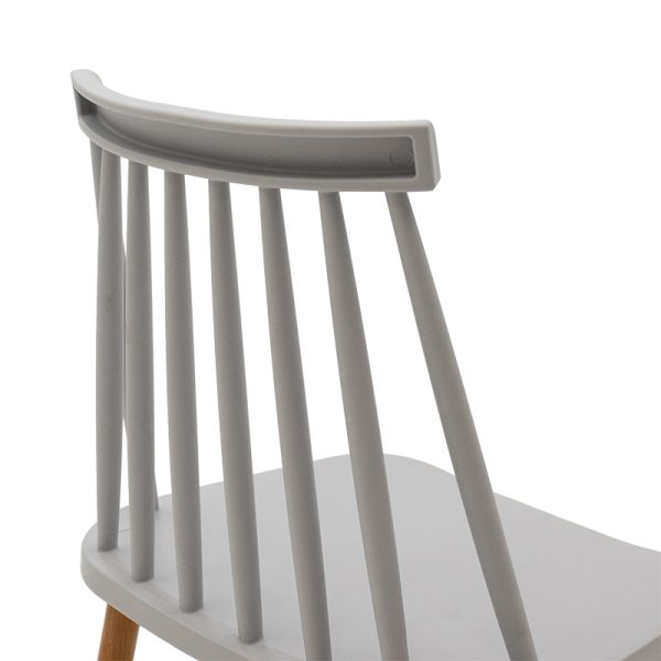 262 000015 4 6 Chair Aurora pakoworld PP grey-natural leg 43x48x79cmIndoor furniture > Chairs