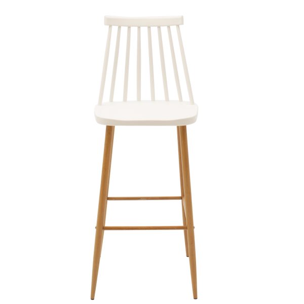 262 000020 3 8 scaled Bar stool Aurora pakoworld pp white-natural leg 42x47x109cmIndoor furniture > Bar stools