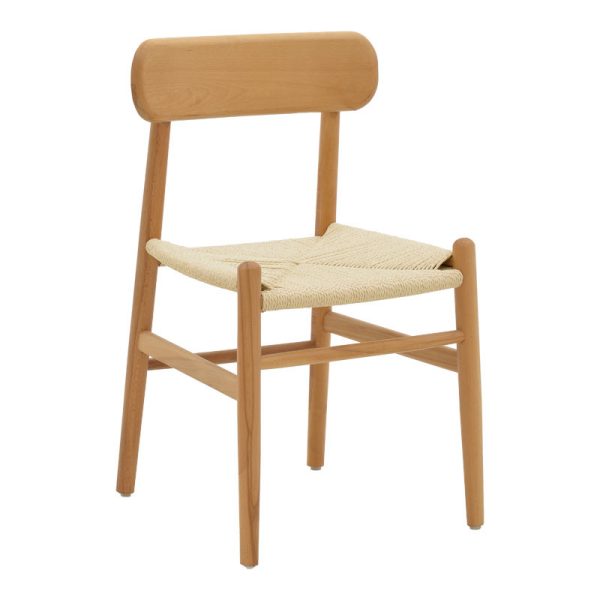 263 000001 9 Chair Thomas pakoworld natural beech wood-natural rope 44x36x79cmBOHO CHIC > Chairs and Armchairs