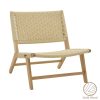 263 000012 9 Armchair Morani pakoworld teak wood skeleton and fabric in natural shade 61x66x75cmBOHO CHIC > Chairs and Armchairs