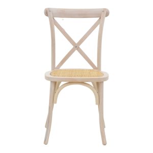 263 000021 3 3 Chair Dylon pakoworld stackable white wash beech wood-rattan natural seat 48x52x89cmBOHO CHIC > Chairs and Armchairs
