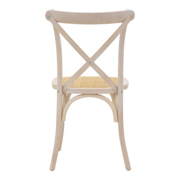 263 000021 4 3 Chair Dylon pakoworld stackable white wash beech wood-rattan natural seat 48x52x89cmBOHO CHIC > Chairs and Armchairs