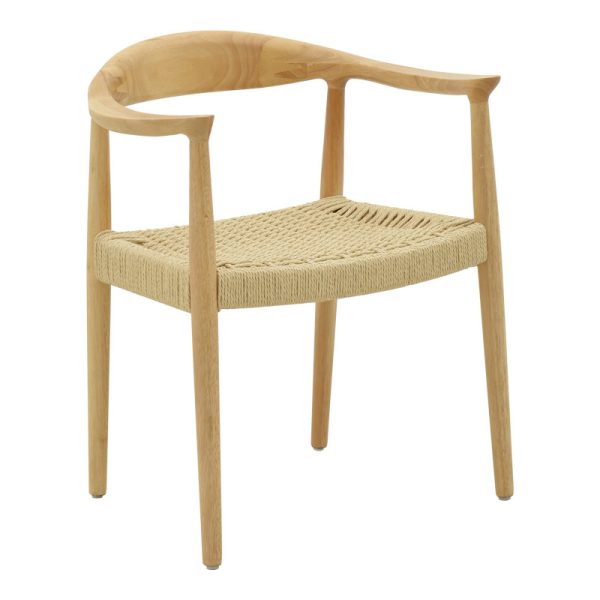 263 000024 11 Armchair Juvan pakoworld natural rubberwood 64x53x77cmBOHO CHIC > Chairs and Armchairs