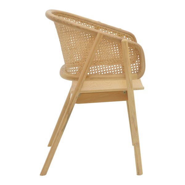263 000028 2 5 Wenzy armchair pakoworld natural solid wood toon 58x58x82cmBOHO CHIC > Chairs and Armchairs
