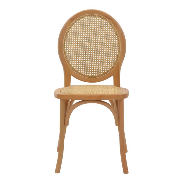 263 000030 3 3 Chair stackable Camil pakoworld natural beech wood-natural rattan 45x50x94cmBOHO CHIC > Chairs and Armchairs