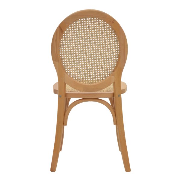 263 000030 4 3 Chair stackable Camil pakoworld natural beech wood-natural rattan 45x50x94cmBOHO CHIC > Chairs and Armchairs