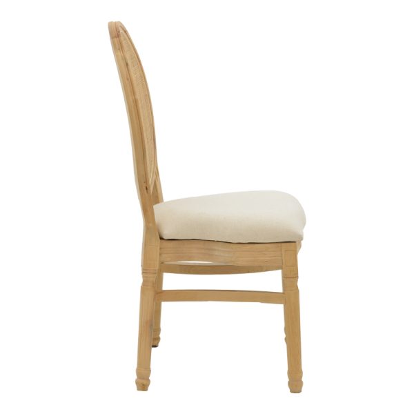 263 000032 2 2 Chair Canco pakoworld natural rubberwood-natural rattan 50x55x98cmBOHO CHIC > Chairs and Armchairs