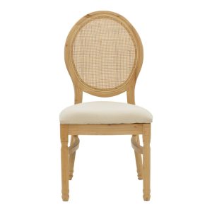 263 000032 3 2 Chair Canco pakoworld natural rubberwood-natural rattan 50x55x98cmBOHO CHIC > Chairs and Armchairs