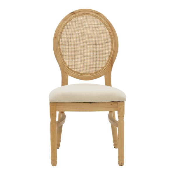 263 000032 3 2 Chair Canco pakoworld natural rubberwood-natural rattan 50x55x98cmBOHO CHIC > Chairs and Armchairs