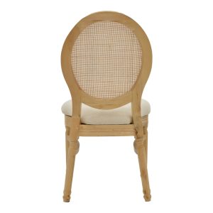 263 000032 4 2 Chair Canco pakoworld natural rubberwood-natural rattan 50x55x98cmBOHO CHIC > Chairs and Armchairs