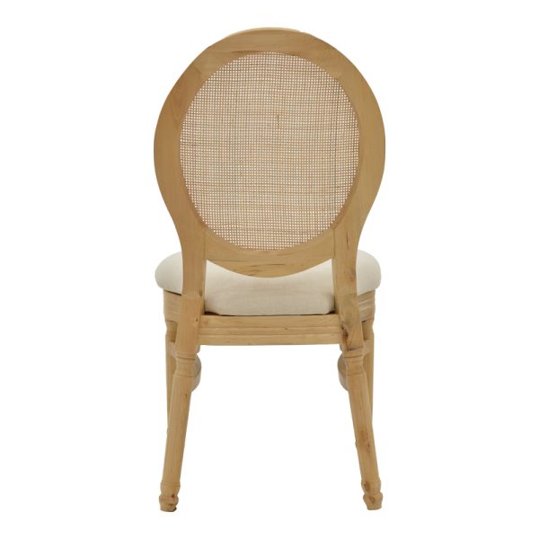 263 000032 4 2 Chair Canco pakoworld natural rubberwood-natural rattan 50x55x98cmBOHO CHIC > Chairs and Armchairs