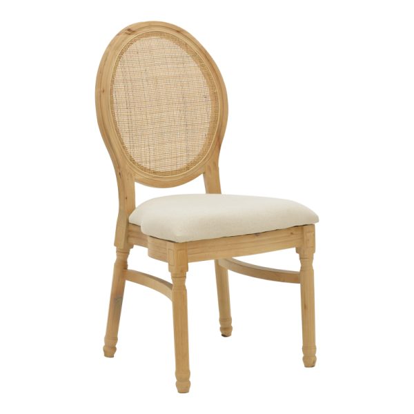263 000032 5 Chair Canco pakoworld natural rubberwood-natural rattan 50x55x98cmBOHO CHIC > Chairs and Armchairs