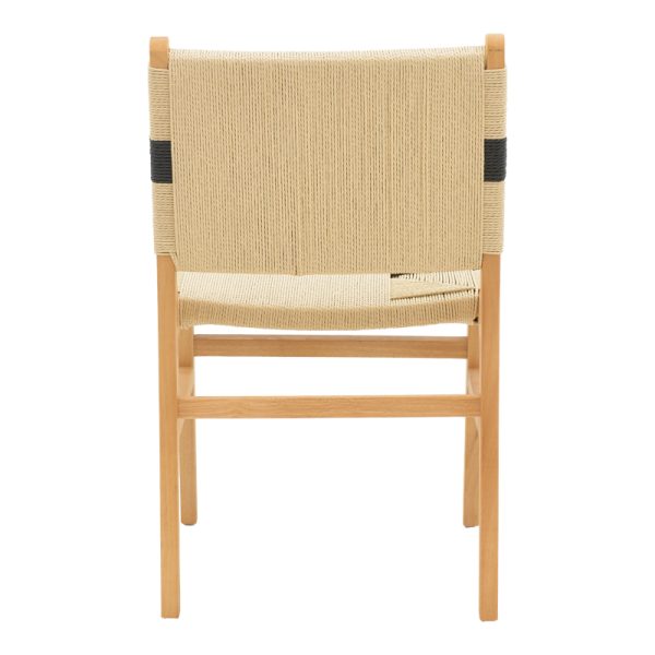 263 000036 4 9 Julien chair pakoworld rubberwood and rope upholstery in natural-black color 61x54x85cmBOHO CHIC > Chairs and Armchairs