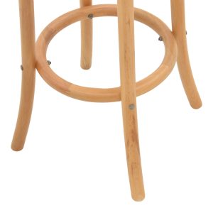 263 000037 3 2 Bar stool Serzo pakoworld beech wood and rattan in natural color Φ36x71cmBOHO CHIC > Stools