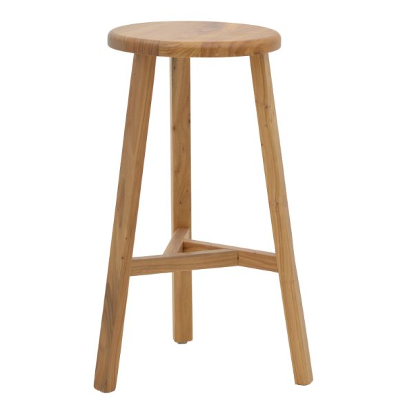 263 000038 8 Bar stool Fabrio pakoworld elm wood in natural shade Φ38x71cmBOHO CHIC > Stools