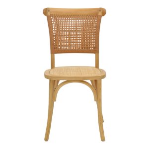 263 000041 3 2 Chair Karley pakoworld natural beech wood-natural rattan seat 48x52x89cmBOHO CHIC > Chairs and Armchairs
