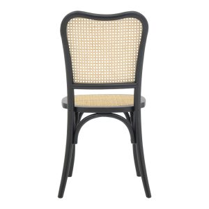 263 000043 4 2 Chair stackable Zozele pakoworld natural rattan pe-black toon wood 45x51x88cmBOHO CHIC > Chairs and Armchairs