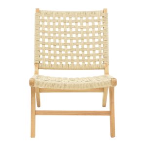 263 000045 3 4 Polisin pakoworld armchair rope-rubberwood in natural color 55x80x77cmBOHO CHIC > Chairs and Armchairs