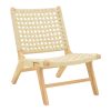 263 000045 7 Zoel pakoworld stackable chair beech wood and rattan in natural shade 45x52x82cmBOHO CHIC > Chairs and Armchairs