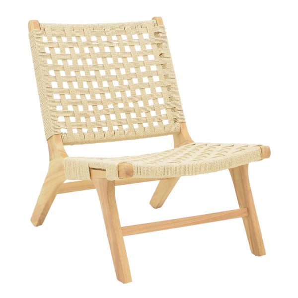 263 000045 7 Polisin pakoworld armchair rope-rubberwood in natural color 55x80x77cmBOHO CHIC > Chairs and Armchairs