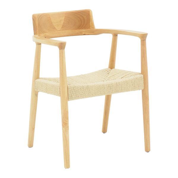 263 000049 5 Jojene pakoworld rubberwood and rope armchair in natural shade 58x54x79cmBOHO CHIC > Chairs and Armchairs