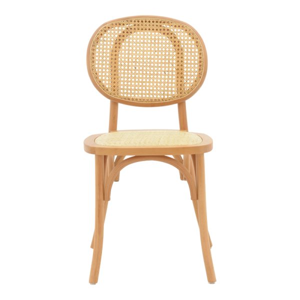 263 000053 3 3 Zoel pakoworld stackable chair beech wood and rattan in natural shade 45x52x82cmBOHO CHIC > Chairs and Armchairs