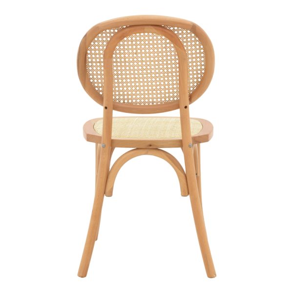 263 000053 4 3 Zoel pakoworld stackable chair beech wood and rattan in natural shade 45x52x82cmBOHO CHIC > Chairs and Armchairs