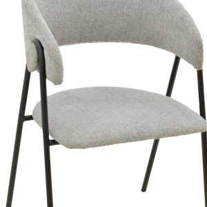 264 000002 4 5 Chair Rachele pakoworld fabric grey-black metal leg 52x53x83cmIndoor furniture > Chairs