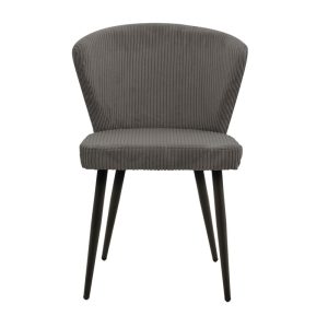 264 000005 3 2 Chair Mattia pakoworld fabric anthracite-black metal leg 55x53x80cmSPRING OFFERS