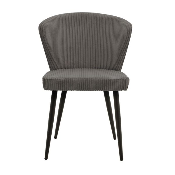 264 000005 3 2 Chair Mattia pakoworld fabric anthracite-black metal leg 55x53x80cmSPRING OFFERS