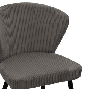 264 000005 4 2 Chair Mattia pakoworld fabric anthracite-black metal leg 55x53x80cmSPRING OFFERS