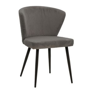 264 000005 5 Chair Mattia pakoworld fabric anthracite-black metal leg 55x53x80cmSPRING OFFERS