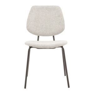 264 000006 3 7 Chair Pietro pakoworld fabric light grey-black leg 50x53x83cmIndoor furniture > Chairs