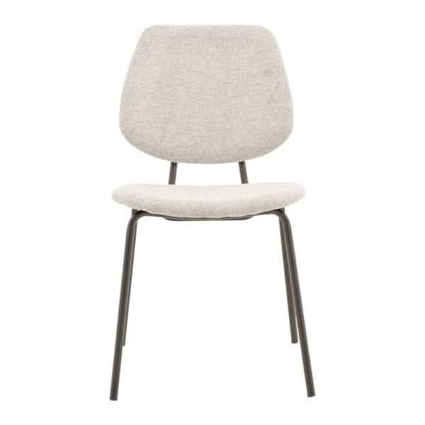 264 000006 3 7 Chair Pietro pakoworld fabric light grey-black leg 50x53x83cmIndoor furniture > Chairs