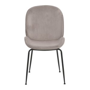 264 000008 3 3 Chair Adelaide pakoworld velvet grey-black metal leg 47x64x88cmIndoor furniture > Chairs