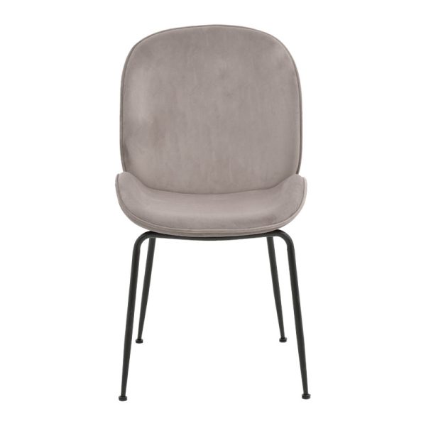 264 000008 3 3 Chair Adelaide pakoworld velvet grey-black metal leg 47x64x88cmIndoor furniture > Chairs