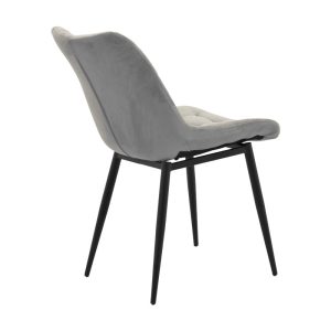 264 000010 2 6 Chair Vittorio pakoworld anthracite-black metal leg 46x62x80cmIndoor furniture > Chairs