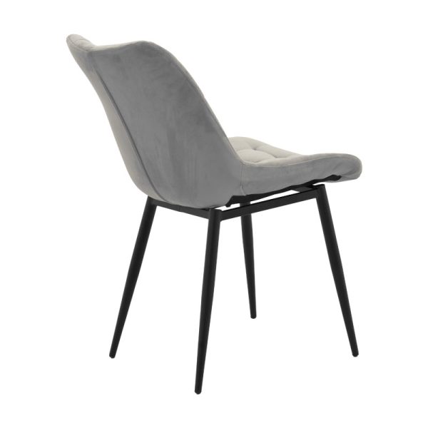 264 000010 2 6 Chair Vittorio pakoworld anthracite-black metal leg 46x62x80cmIndoor furniture > Chairs