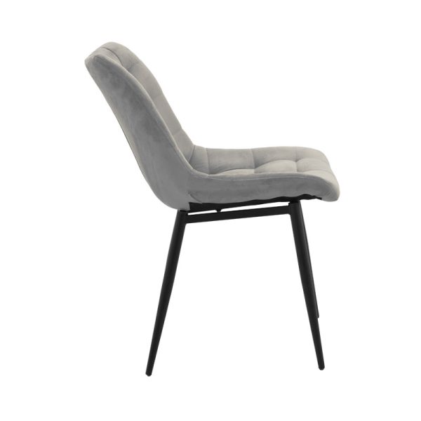 264 000010 3 6 Chair Vittorio pakoworld anthracite-black metal leg 46x62x80cmIndoor furniture > Chairs