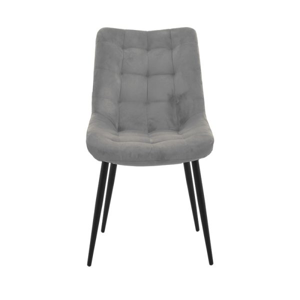 264 000010 4 6 Chair Vittorio pakoworld anthracite-black metal leg 46x62x80cmIndoor furniture > Chairs