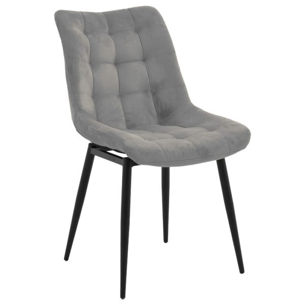 264 000010 9 Chair Vittorio pakoworld anthracite-black metal leg 46x62x80cmIndoor furniture > Chairs